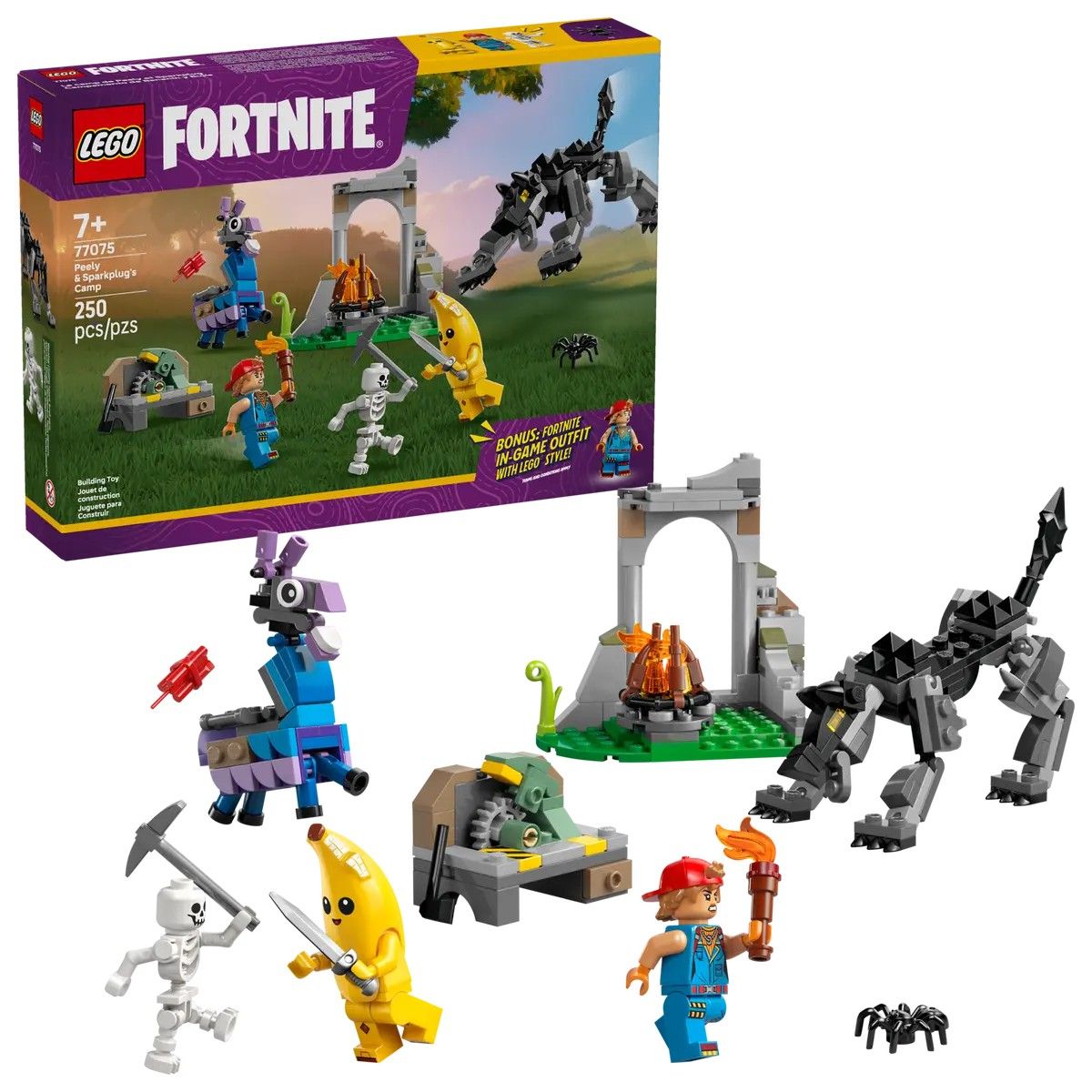 Peely & Sparkplug's Camp LEGO Fortnite 77075