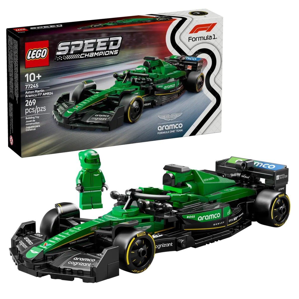 Aston Martin Aramco F1 AMR24 Race Car LEGO Speed Champions 77245