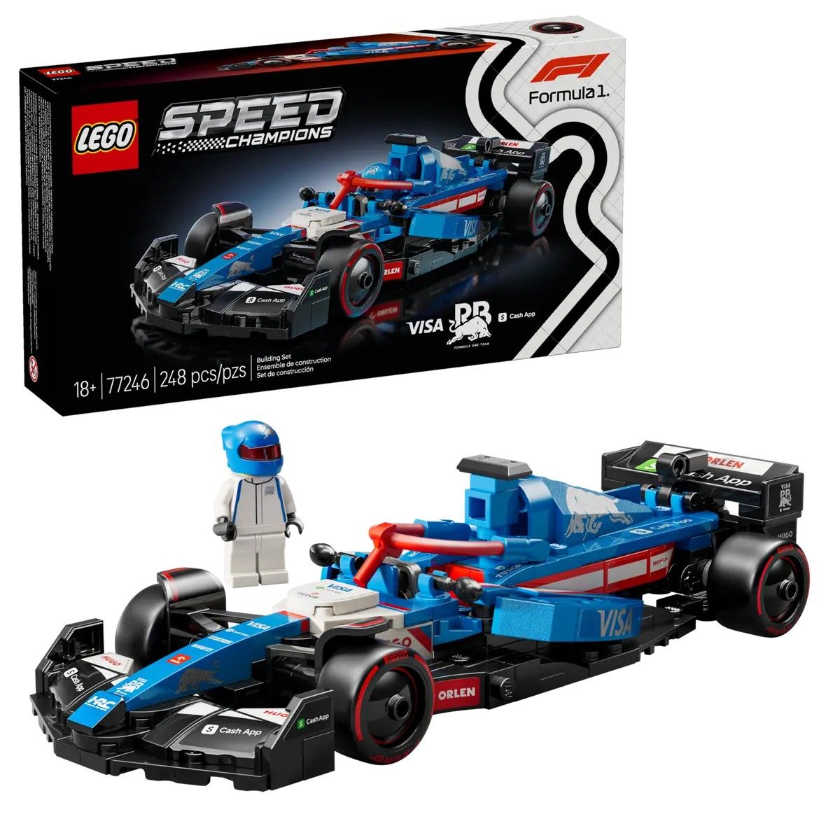 Visa Cash App RB VCARB 01 F1 Race Car LEGO Speed Champions 77246