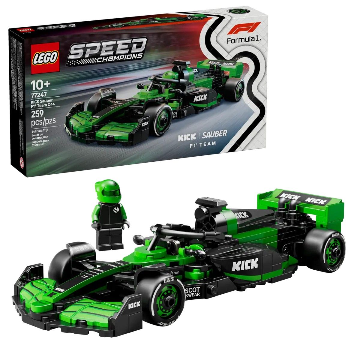 KICK Sauber F1 Team C44 Race Car LEGO Speed Champions 77247