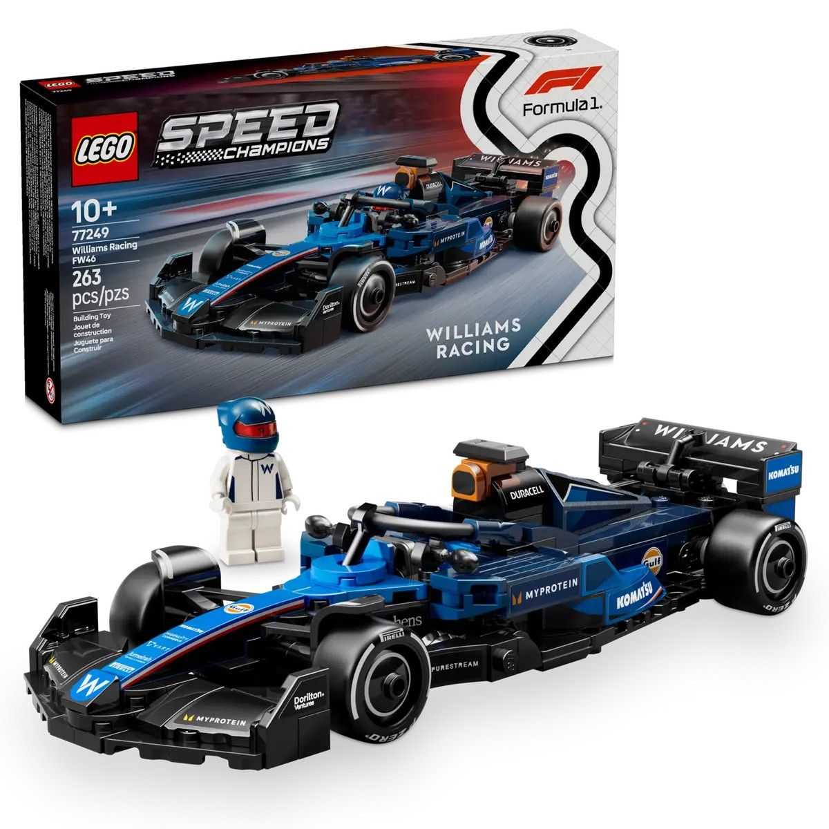 Williams Racing FW46 F1 Race Car LEGO Speed Champions 77249