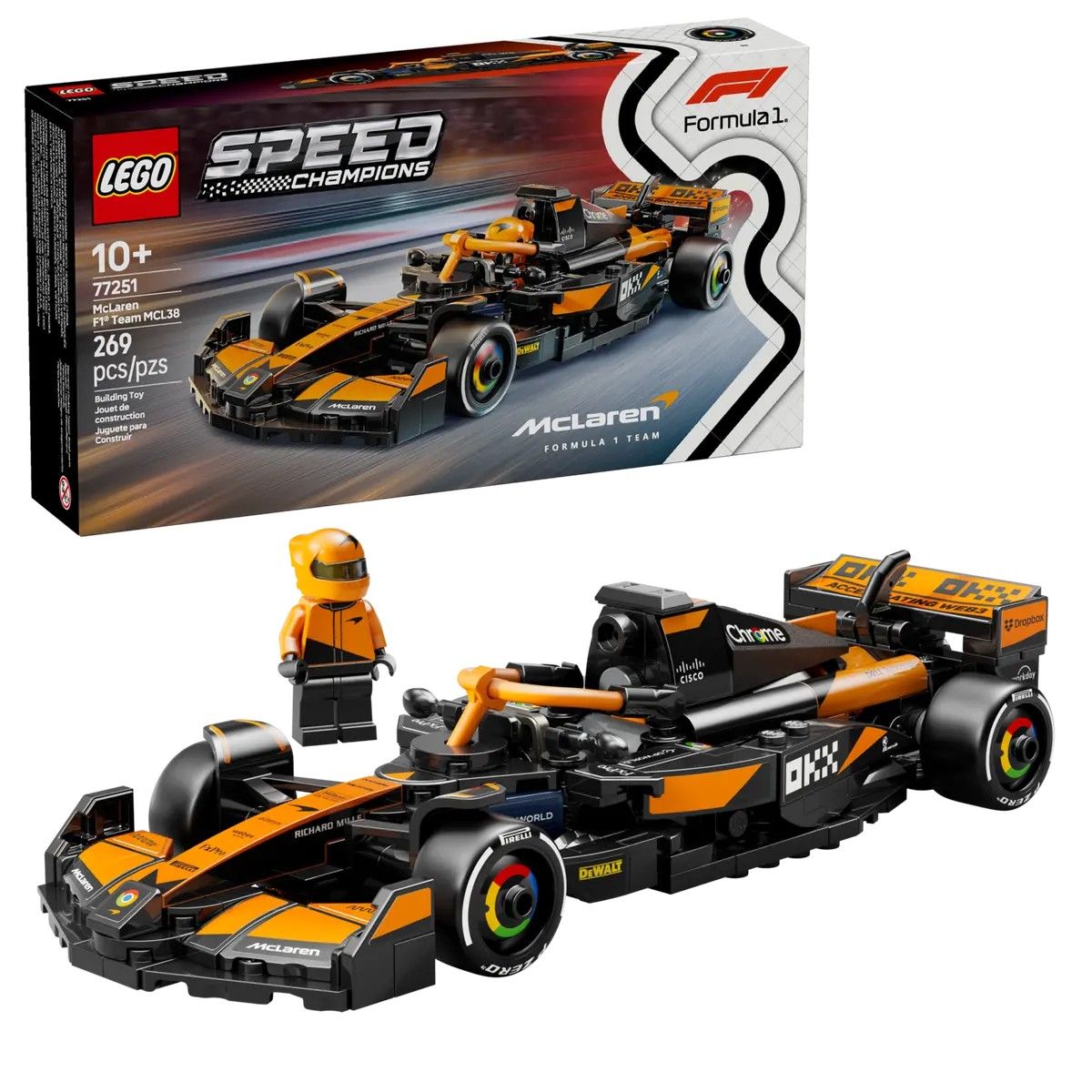 McLaren F1 Team MCL38 Race Car LEGO Speed Champions 77251