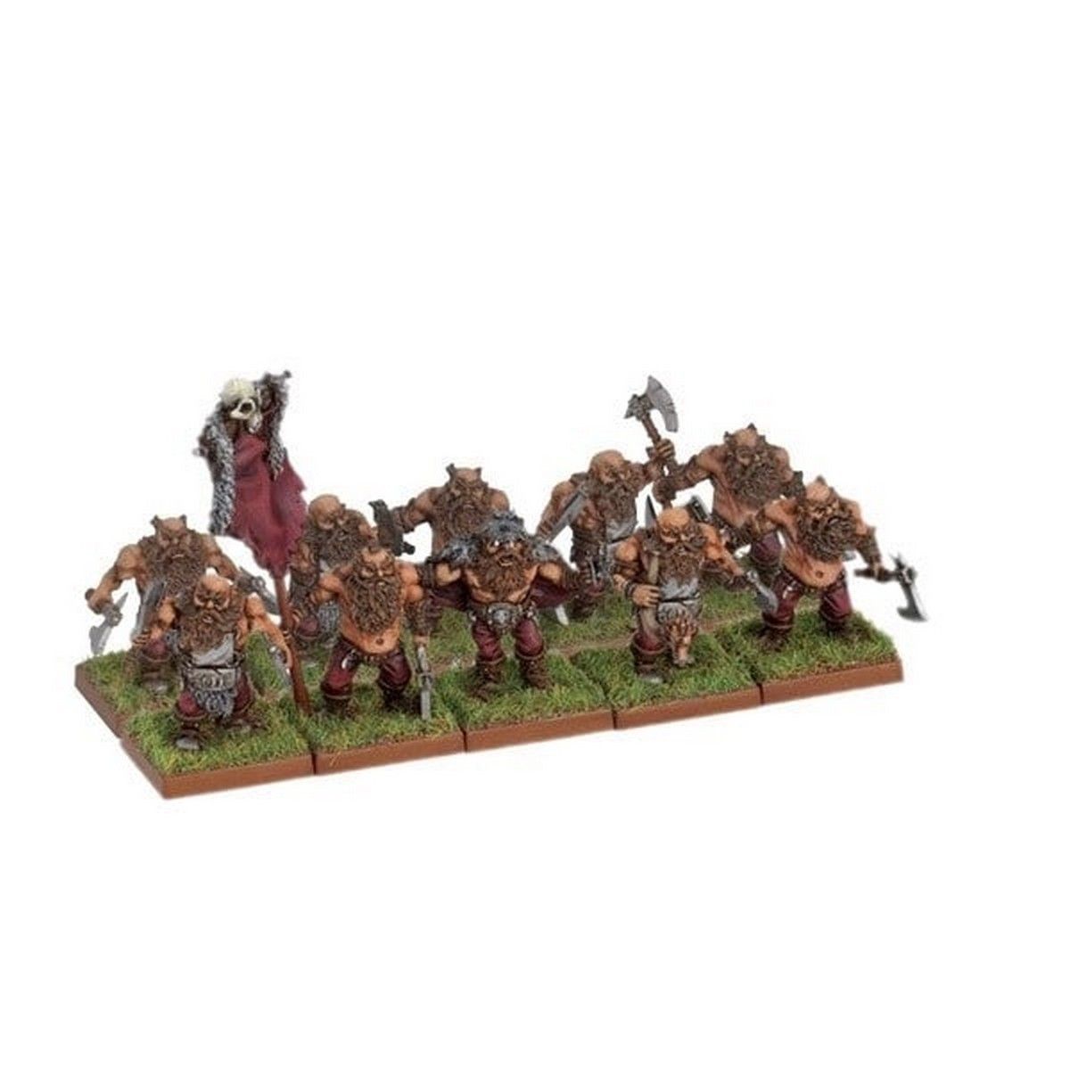 Kings of War: Dwarf Berserker Troop with Command