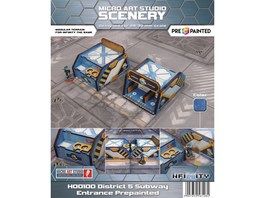 District 5 Subway Entrance Prepainted - Blue