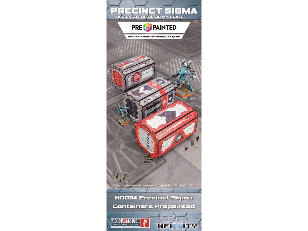 Precinct Sigma Containers Prepainted - Grey / Red