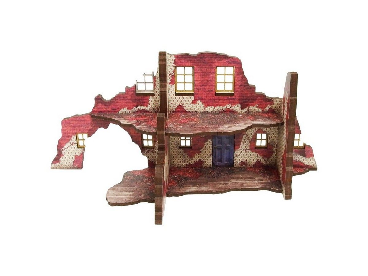 WW2 Normandy Ruined Large House - 1 Prepainted