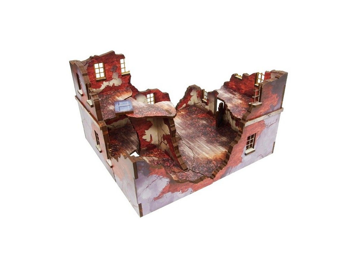 WW2 Normandy Ruined Large House - 2 Prepainted