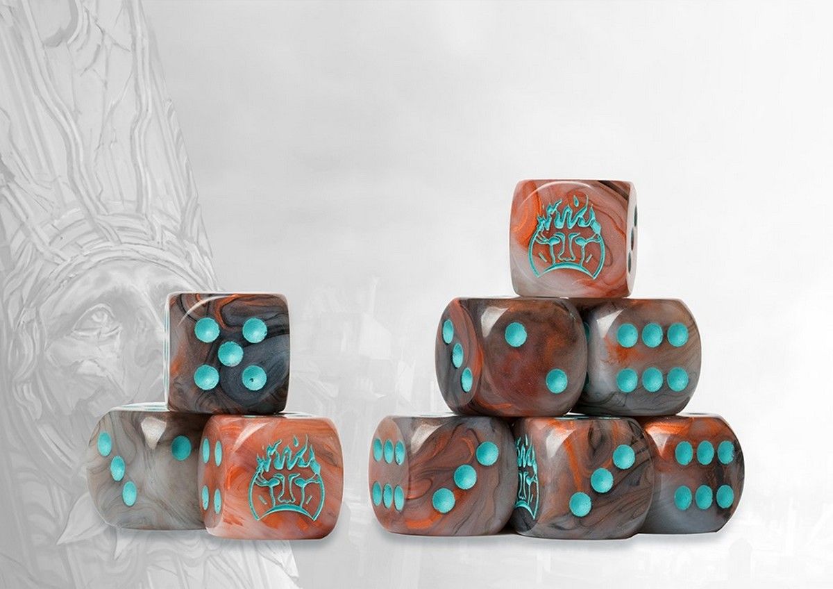 Old Dominion Logo on Purple Marbled Dice