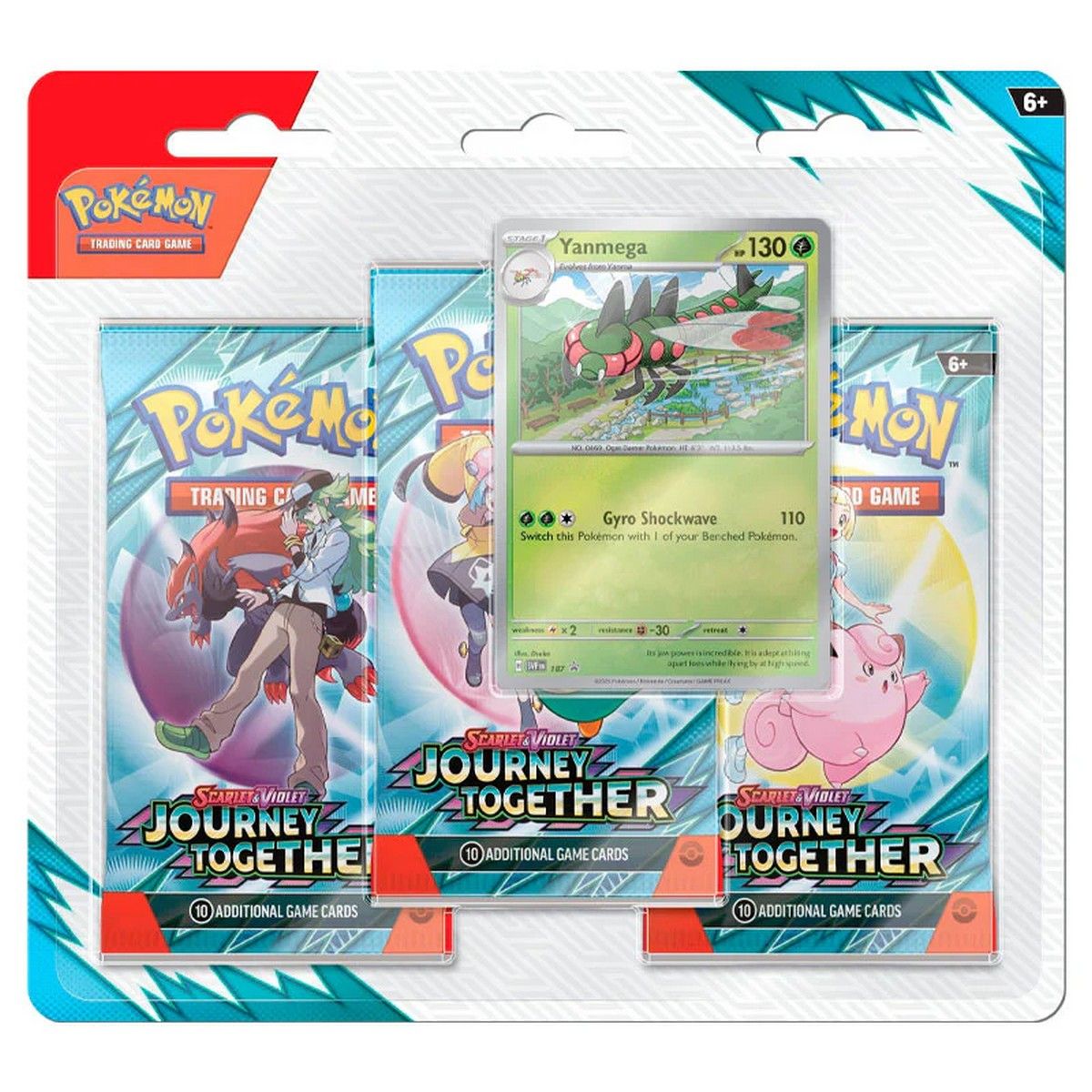 Pokemon TCG: Scarlet & Violet 9 - Journey Together - Yanmega 3-Pack Blister