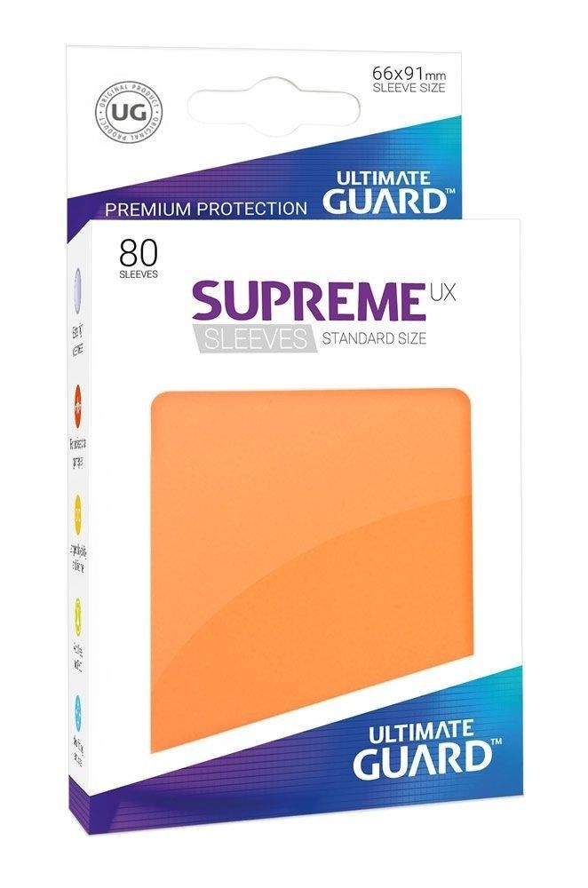 80x Supreme UX Sleeves Standard Size - Orange