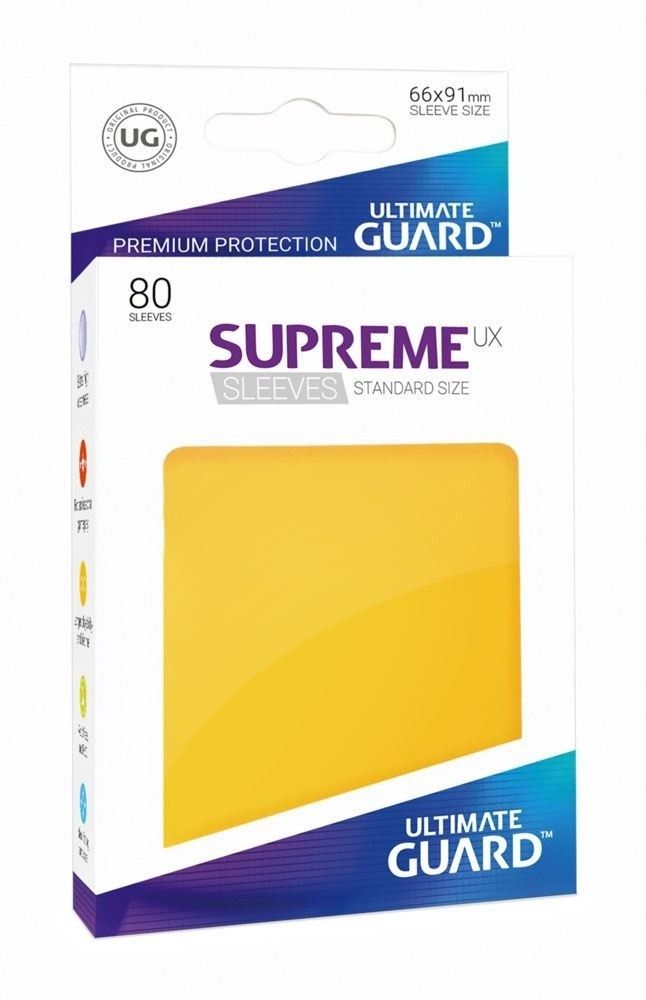 80x Supreme UX Sleeves Standard Size - Yellow
