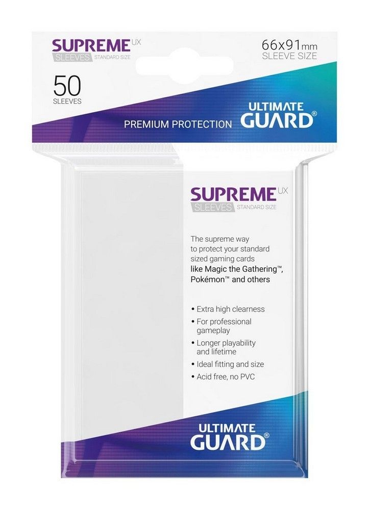 50x Supreme UX Sleeves Standard Size - White