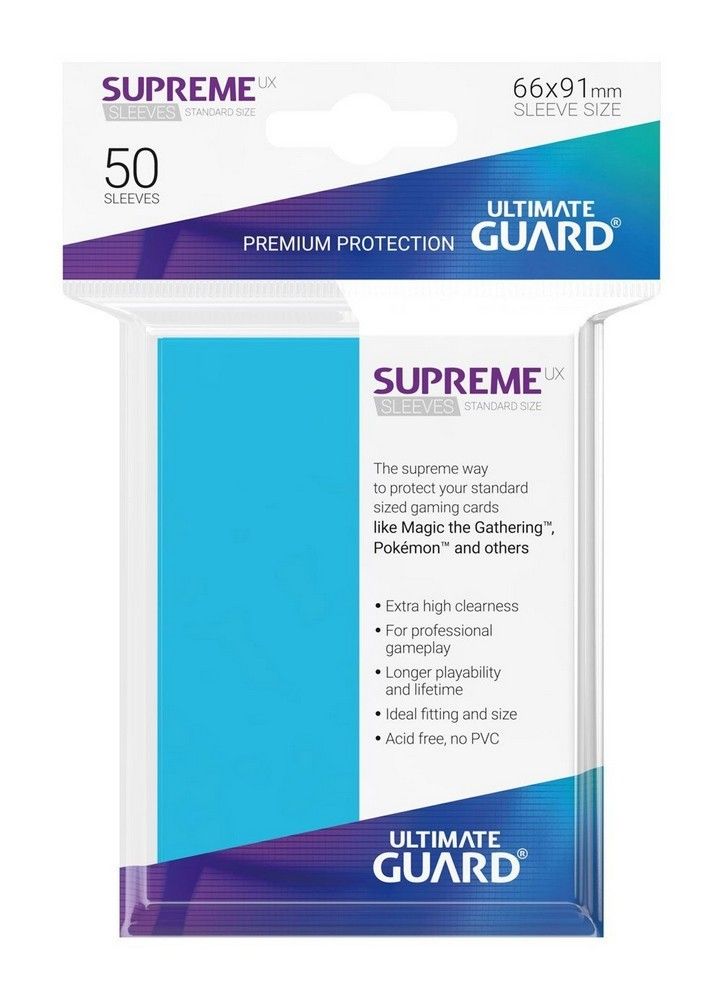 50x Supreme UX Sleeves Standard Size - Light Blue