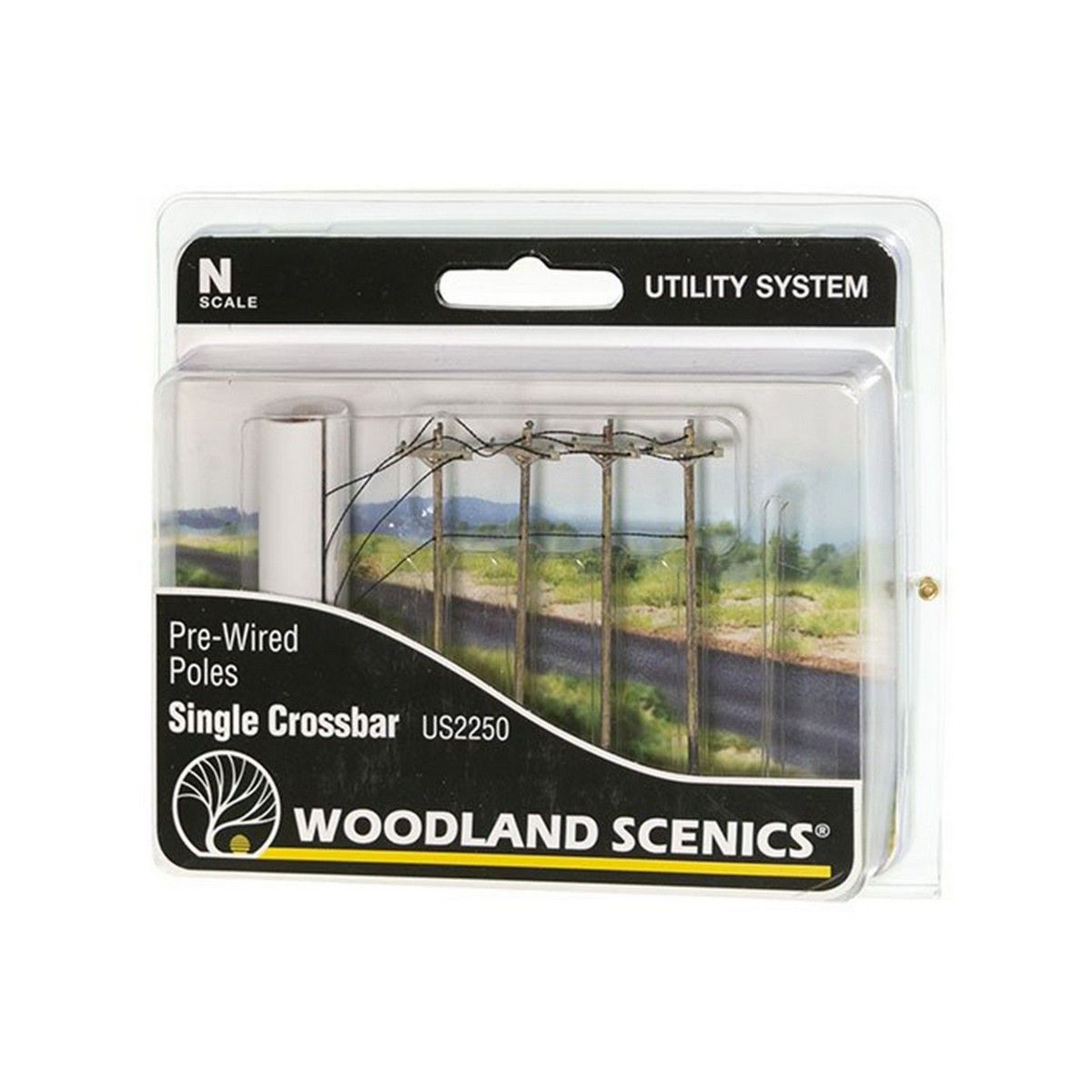 Wired Poles Single Crossbar