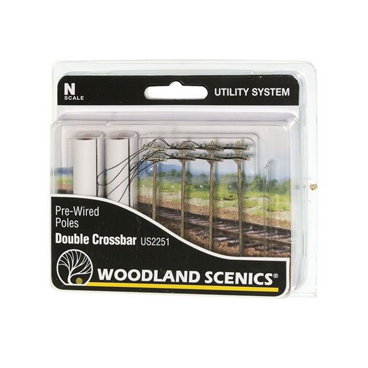 Wired Poles Double Crossbar