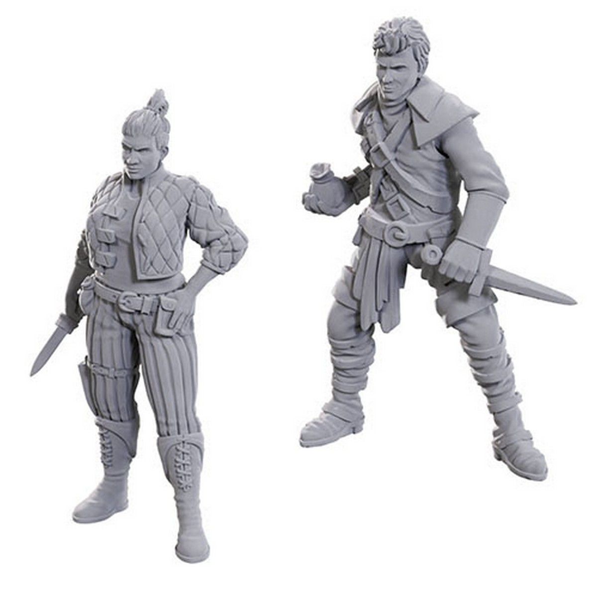 WizKids Deep Cuts Unpainted Miniatures: Cutpurses Male & Female