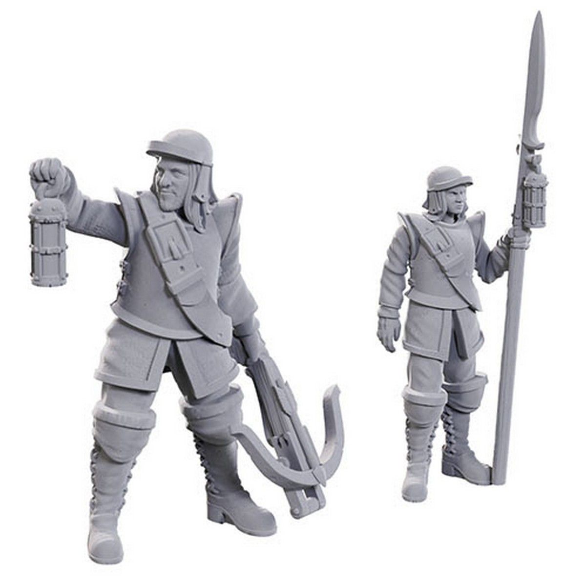 WizKids Deep Cuts Unpainted Miniatures: Roadwardens Male & Female