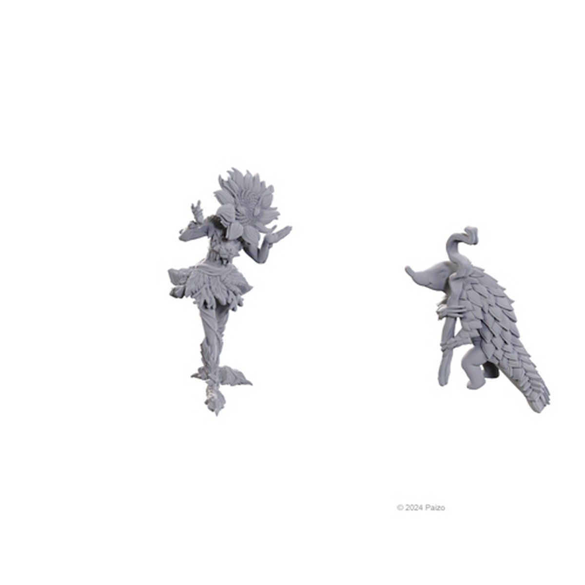 Pathfinder Deep Cuts Unpainted Miniatures: Sunflower Leshy and Fruit Leshy